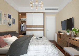 现代简约卧室模型设计