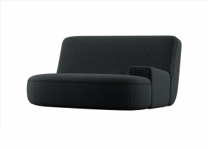 黑色长形沙发模型设计