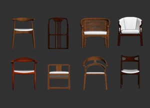 中式座椅3DMAX模型