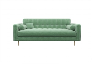 浅绿色布艺沙发模型