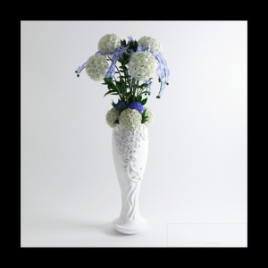白色花瓶展示摆件模型