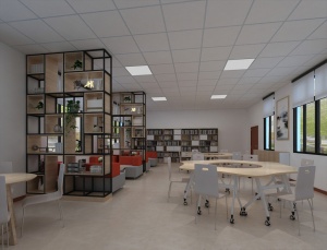 学校阅览室3D模型设计