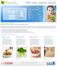 减肥食谱css网站模板