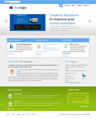 蓝色简单商务企业网站模板