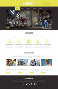 施工建设CSS3黄色模板