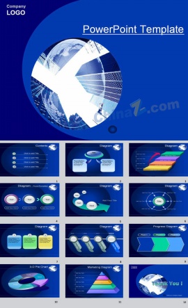 欧美企业商务PPT模板