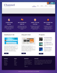 紫色企业项目CSS网站模板