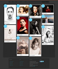 黑色瀑布流风格网站模板