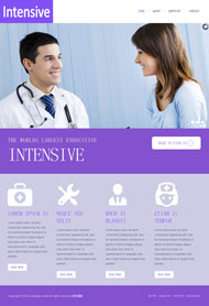 紫色风格医疗网站模板
