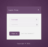 紫色网站登录页面模板