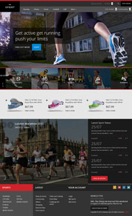 跑步运动鞋企业网站模板