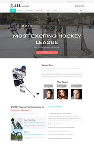 冰球运动爱好者网页模板
