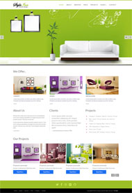 清爽创意家居网站模板