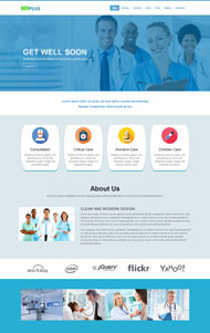 蓝色医疗项目网站模板