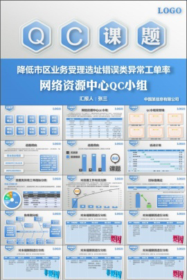 工业QC课题活动发布ppt模版