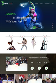 舞蹈表演培训HTML5模板