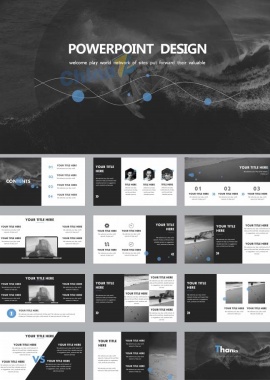 ppt黑灰大气模板下载