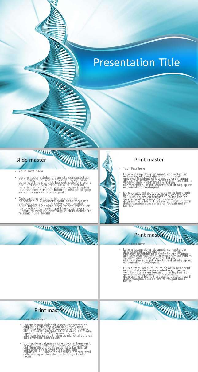 生物学DNA分子ppt模板下载