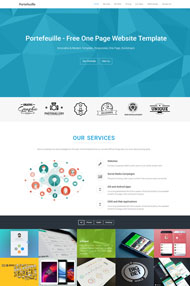 宽屏蓝色科技单页模板