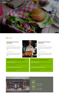 绿色样式美食网站模板