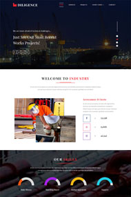宽屏简洁工业网站模板