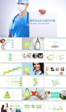 医疗医护人员工作总结ppt模板