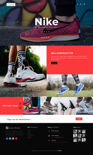耐克运动鞋专题网站模板