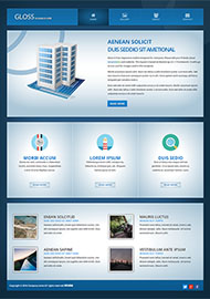 蓝色房地产销售网站模板