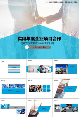 实用年度企业项目合作商务PPT模板