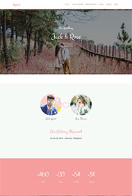 粉色婚庆婚礼展示网站模板