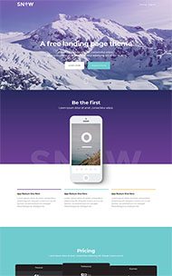紫色冰山雪地网站模板