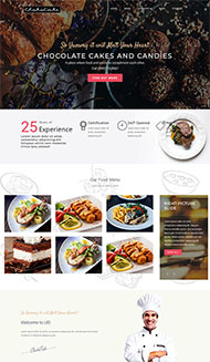 巧克力点心下午茶网站模板