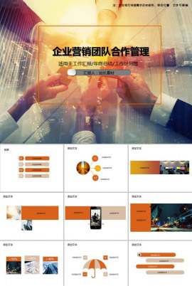 企业营销团队合作管理PPT模板