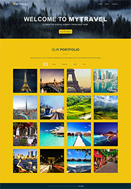 旅游风景图片展示网站模板