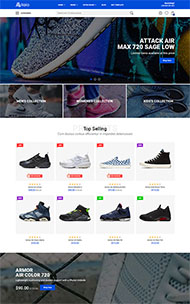 时尚运动鞋购物网站模板