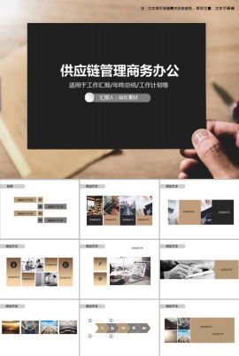 供应链管理商务办公PPT模板