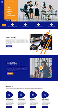蓝色营销机构网站模板