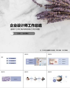 企业设计师工作总结PPT模板