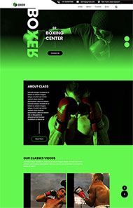 拳击搏击健身会所网站模板