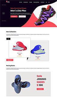 运动跑步鞋鞋企网站模板