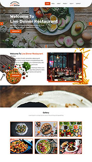 美食餐厅菜单展示网站模板