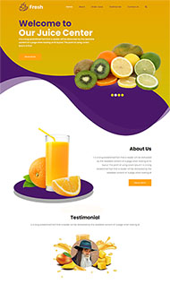 水果果汁饮料店网站模板