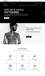 纹身工作室网站HTML5模板