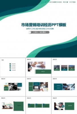 市场营销培训经历PPT模板