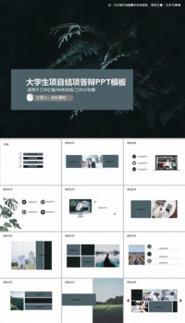 大学生项目结项答辩PPT模板