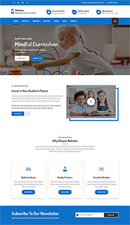 蓝色儿童教育学校网站模板