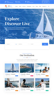 蓝色轮船游艇俱乐部网站模板