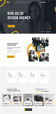 黄色风格设计企业网站模板