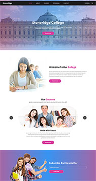 学校课程教育行业网站模板