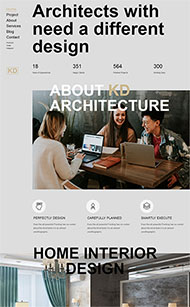 创意建筑设计室内装修网站模板